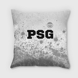 Подушка квадратная PSG sport на светлом фоне посередине, цвет: 3D-принт