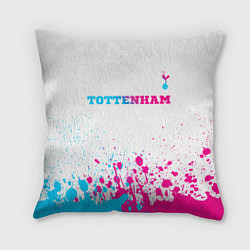 Подушка квадратная Tottenham neon gradient style посередине