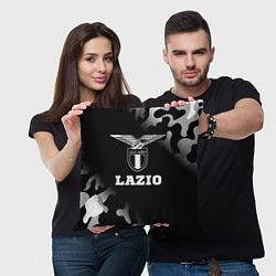 Подушка квадратная Lazio sport на темном фоне, цвет: 3D-принт — фото 2