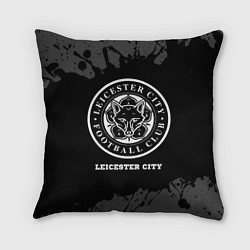 Подушка квадратная Leicester City sport на темном фоне, цвет: 3D-принт