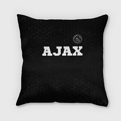 Подушка квадратная Ajax sport на темном фоне посередине, цвет: 3D-принт