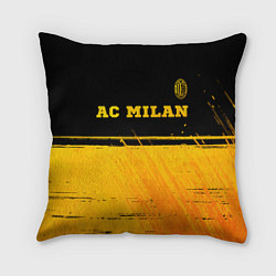 Подушка квадратная AC Milan - gold gradient посередине, цвет: 3D-принт
