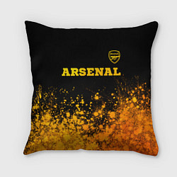 Подушка квадратная Arsenal - gold gradient посередине, цвет: 3D-принт