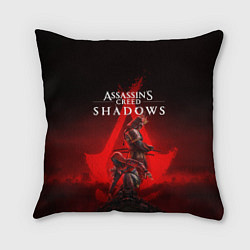 Подушка квадратная Главные герои Assassins creed shadows, цвет: 3D-принт