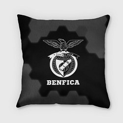 Подушка квадратная Benfica sport на темном фоне, цвет: 3D-принт