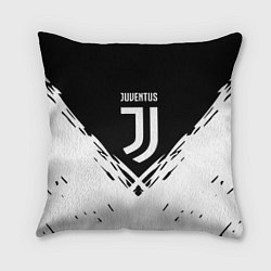 Подушка квадратная Juventus sport geometry fc club, цвет: 3D-принт