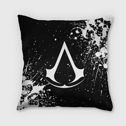 Подушка квадратная White logo of assasin