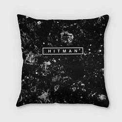 Подушка квадратная Hitman black ice, цвет: 3D-принт