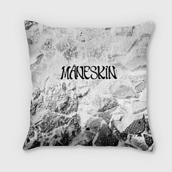 Подушка квадратная Maneskin white graphite, цвет: 3D-принт