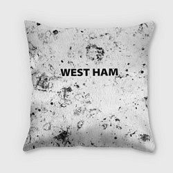 Подушка квадратная West Ham dirty ice, цвет: 3D-принт