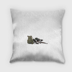 Подушка квадратная Предметы PUBG, цвет: 3D-принт