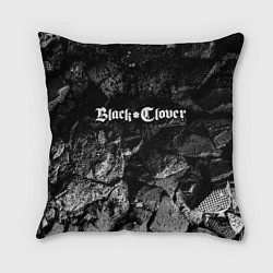 Подушка квадратная Black Clover black graphite, цвет: 3D-принт