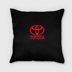Подушка квадратная Toyota red logo, цвет: 3D-принт