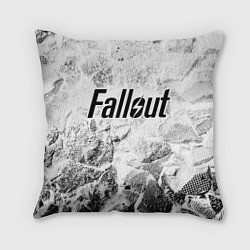 Подушка квадратная Fallout white graphite, цвет: 3D-принт