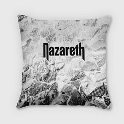 Подушка квадратная Nazareth white graphite, цвет: 3D-принт