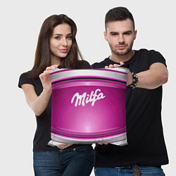 Подушка квадратная Milfa надпись в стиле шоколадки, цвет: 3D-принт — фото 2