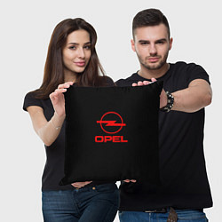 Подушка квадратная Opel red logo auto, цвет: 3D-принт — фото 2