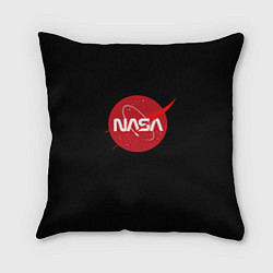 Подушка квадратная Nasa logo red, цвет: 3D-принт