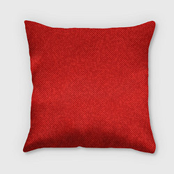 Подушка квадратная Красный однотонный текстурованный, цвет: 3D-принт