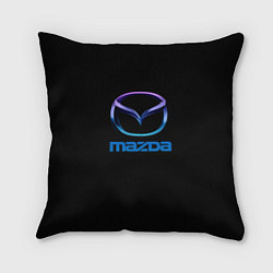 Подушка квадратная Mazda neon logo, цвет: 3D-принт