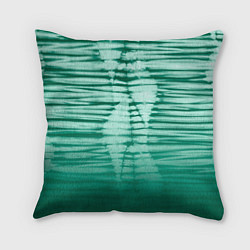 Подушка квадратная Tie-dye green stripes, цвет: 3D-принт