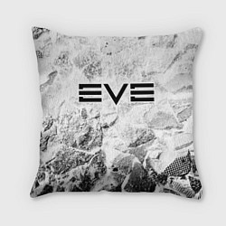 Подушка квадратная EVE white graphite, цвет: 3D-принт