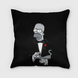 Подушка квадратная Homer - the godfather, цвет: 3D-принт