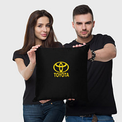 Подушка квадратная Toyota yellow, цвет: 3D-принт — фото 2