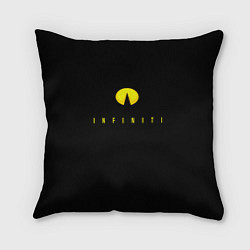 Подушка квадратная Infiniti logo yellow, цвет: 3D-принт