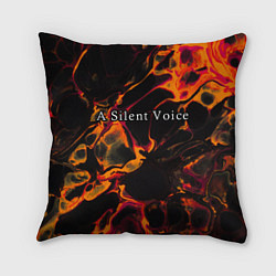 Подушка квадратная A Silent Voice red lava, цвет: 3D-принт