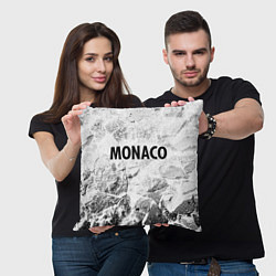 Подушка квадратная Monaco white graphite, цвет: 3D-принт — фото 2