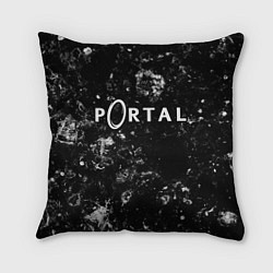 Подушка квадратная Portal black ice, цвет: 3D-принт