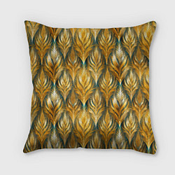 Подушка квадратная Золото осени травинки, цвет: 3D-принт