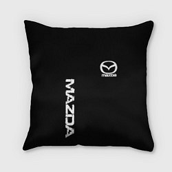 Подушка квадратная Mazda white logo, цвет: 3D-принт