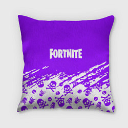 Подушка квадратная Fortnite skull pattern, цвет: 3D-принт