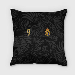 Подушка квадратная Килиан Мбаппе номер 9 Реал Мадрид, цвет: 3D-принт