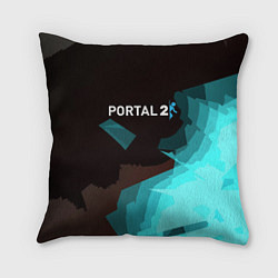 Подушка квадратная Portal abstraction game valve, цвет: 3D-принт