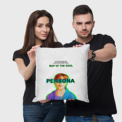 Подушка квадратная BTS Jimin Persona - кто я иероглифами, цвет: 3D-принт — фото 2