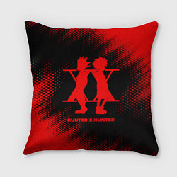 Подушка квадратная Hunter x Hunter - red gradient, цвет: 3D-принт