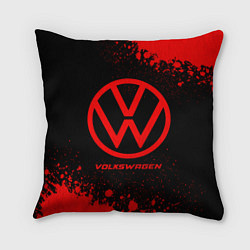 Подушка квадратная Volkswagen - red gradient, цвет: 3D-принт