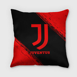 Подушка квадратная Juventus - red gradient, цвет: 3D-принт