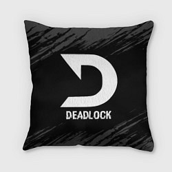 Подушка квадратная Deadlock glitch на темном фоне, цвет: 3D-принт