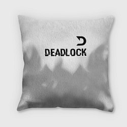 Подушка квадратная Deadlock glitch на светлом фоне посередине, цвет: 3D-принт