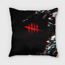 Подушка квадратная Dead by daylight глитч, цвет: 3D-принт