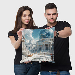 Подушка квадратная Фантастическая античность, цвет: 3D-принт — фото 2