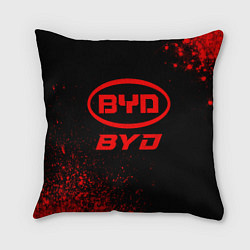 Подушка квадратная BYD - red gradient, цвет: 3D-принт