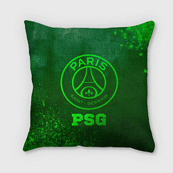 Подушка квадратная PSG - green gradient, цвет: 3D-принт