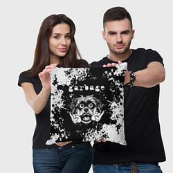 Подушка квадратная Garbage рок пес, цвет: 3D-принт — фото 2