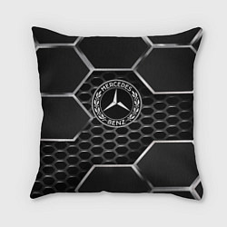 Подушка квадратная Mercedes carbon, цвет: 3D-принт