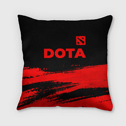 Подушка квадратная Dota - red gradient посередине